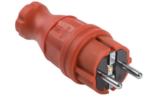 Kontaktdakša IEK, 16A, IP44, sarkana, PVC