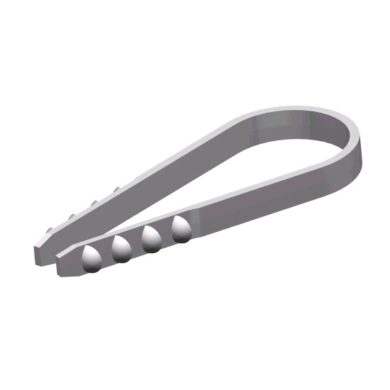 Dibelis-apskava BP, pelēks, 3-13mm, (100)