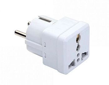 Adapteris Horoz, 10A, UNIVERSAL-EU, balts, (50)