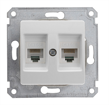 Socket Makel, LILLIUM, DATA/DATA, double, white, (no frame), recessed