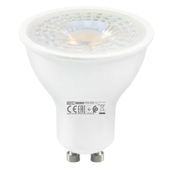 Spuldze GU10, LED, Horoz, CONVEX, 8W, 640lm, 4200K, (100)