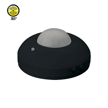Sensors Horoz, FOCUS, 1000W, IP20, melns, 8m MAX, 10/2000Lux, 5s-10min