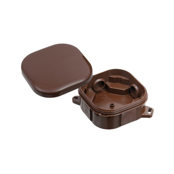 Nozarkārba IP54, brūna, klik vāks, v/a, 92x92x44mm, Halogenfree