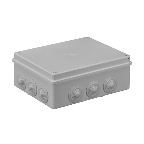 Nozarkārba S-BOX, ar ievadiem, IP65, pelēka, v/a, 240x190x90mm