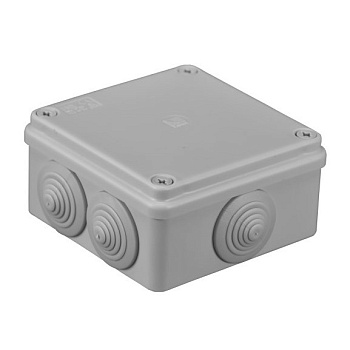 Nozarkārba S-BOX, ar ievadiem, IP65, pelēka, v/a, 100x100x50mm