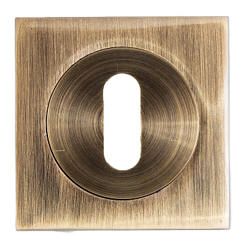 Escutcheon for doors MP, MUZ-15-V, for a wide key, all locks, AB(antique gold), zinc