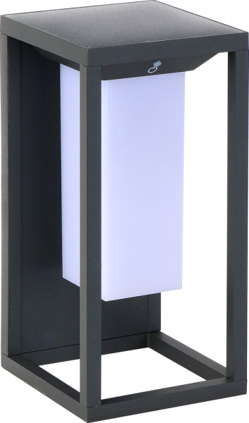 LED gaismeklis, Horoz, SOLARIS, 2W, 220lm, 4000K, IP65, melns, ar MIC sensoru, (10)