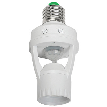 Sensors E27, IEK, DD045, 60W, IP20, balts, 6m MAX