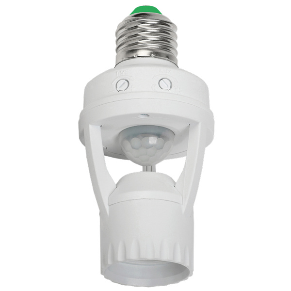 Sensors E27, IEK, DD045, 60W, IP20, balts, 6m MAX