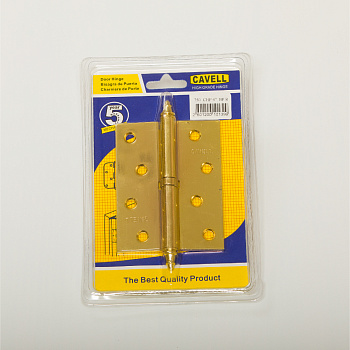 Door hinge, CAVELL, 1BB CHP, BP(brass), 4'', iron, right