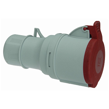 Socket with cover 16A, 3P+N+E, IP44