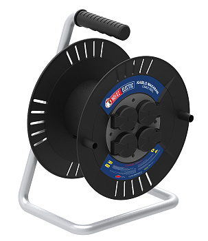 Spole bez kabeļa Horoz, 4-viet., IP44, melns, 280mm