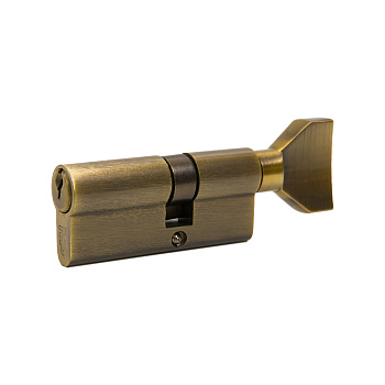 Цилиндр дла дверей MP, MCI-40-30-WC, с фиксатором, AB(старое золото), 70mm, 5 кл., цинк, Английский