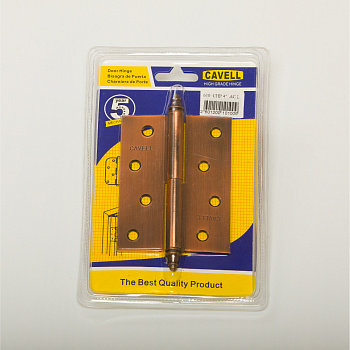 Uksehinge, CAVELL, 0BB CHP, AC(pronks), 4'', rauda, vasak
