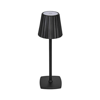 Lampa galda LED, Horoz, MERIDA, 3W, dimmējama, 80lm, 3CCT, IP20, melns, ar akumulatori USB / TYPE-C,