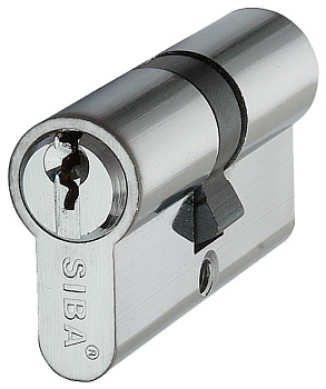Cylinder for doors SIBA, 12162/CK, CP(shiny chrome), 62mm, 3 keys, brass, English