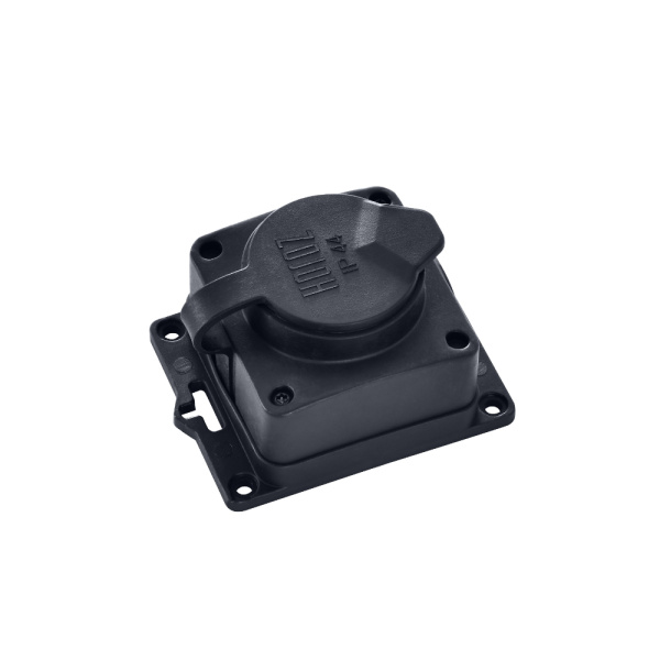 Rozešu  bloks Horoz, 1-viet., a/z, IP44, melns, (60)