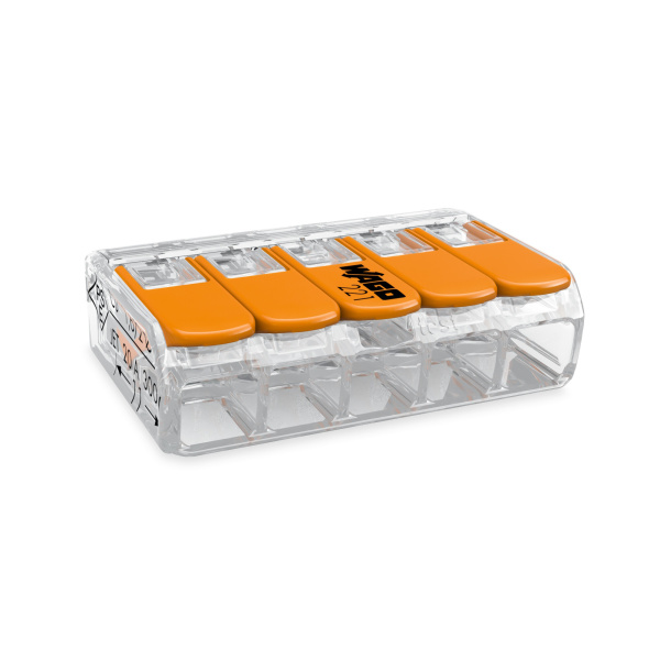 Klemmes Wago, 221-415, 32A, 5-viet., 0.2-4mm2, (25)