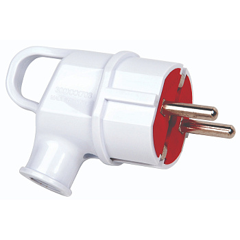 Plug Horoz, grounded, white, with ring, (45)