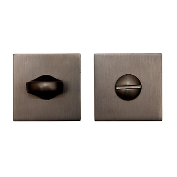 Escutcheon for doors MP, MUZ-40-WC, with knob, all locks, MBN(graphite), zinc