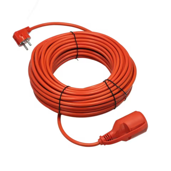Pagarinātājs Horoz, 1-viet., 25m, a/z, IP44, oranža, 3x2,5mm2