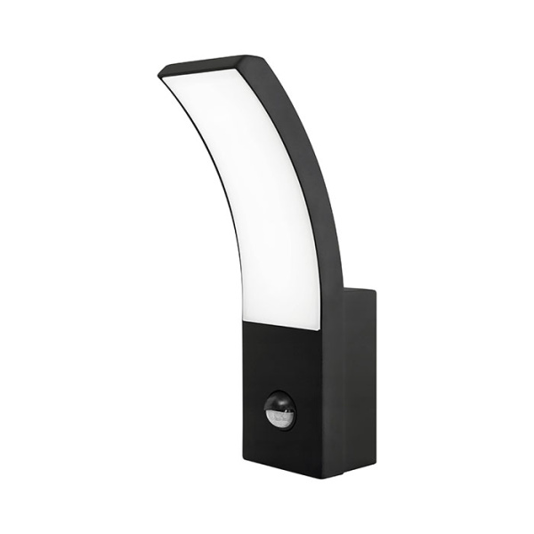 Lampa dārza LED, Horoz, PRESTIGE, 12W, 840lm, 4200K, IP65, melna, ar PIR sensoru, (10)