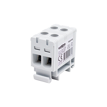 Terminalas korpus VEXEN, 2x2.5-16mm2, pilkas, (14)