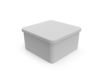 Harukarbid Mutlusan, kaanega, hall, pinnapealne, 85x85x48mm