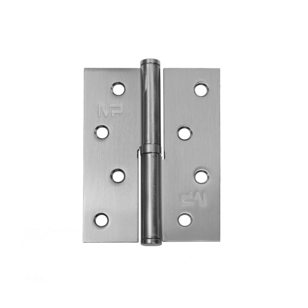 Eņģe durvju, MP, MEN-100-L-FH, SN(matēts hroms), 4'', dzelzs, kreisā