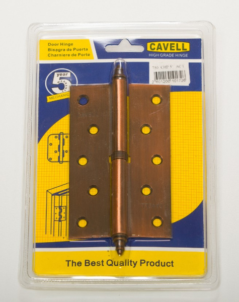 Eņģe durvju, CAVELL, 1BB CHP, AC(bronza), 5, dzelzs, labā