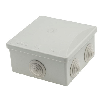 Harukarbid S-BOX, kaablisisenditega, IP44, hall, pinnapealne, 80x80x40mm
