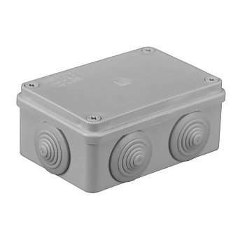 Nozarkārba S-BOX, ar ievadiem, IP65, pelēka, v/a, 120x80x50mm
