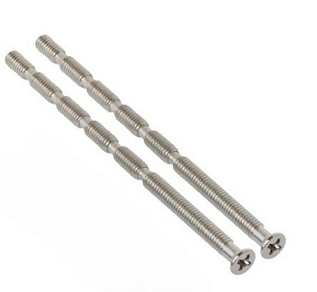 Шуруп для ручки MP, 110mm, 4mm, сталь, 2шт.