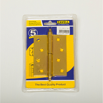 Door hinge, CAVELL, 0BB CHP, BP(brass), 4'', iron, right