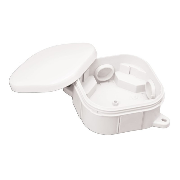 Nozarkārba IP54, balta, klik vāks, v/a, 92x92x44mm, Halogenfree