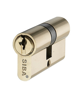 Cylinder for doors SIBA, 12162/C, BP(brass), 62mm, 3 keys, brass, English