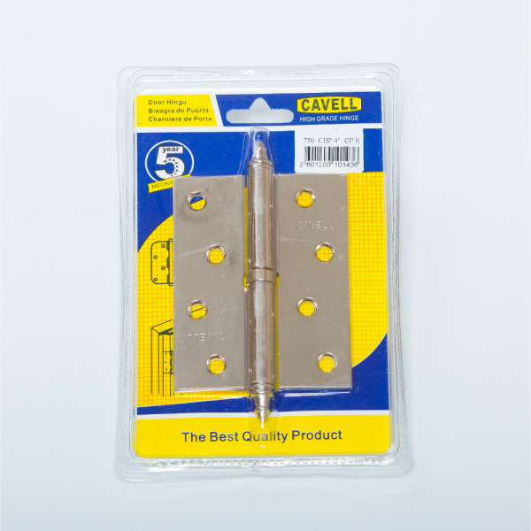 Eņģe durvju, CAVELL, 1BB CHP, CP(spīdīgs hroms), 4'', dzelzs, labā