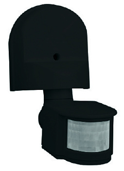 Sensors Horoz, CORONA, 1000W, IP44, melns, 12m MAX, 10/2000Lux, 5s-8min