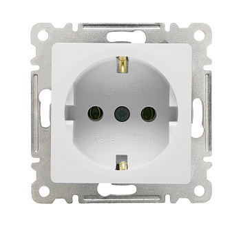 Socket Makel, LILLIUM, grounded, (no frame), white