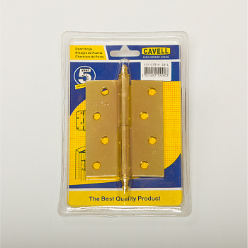 Door hinge, CAVELL, 0BB CHP, BP(brass), 4'', iron, left
